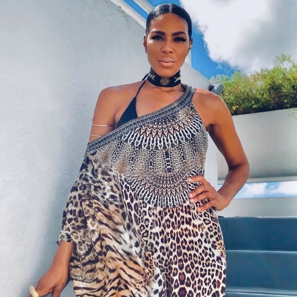 Camilla with Love One Shoulder Kaftan dress